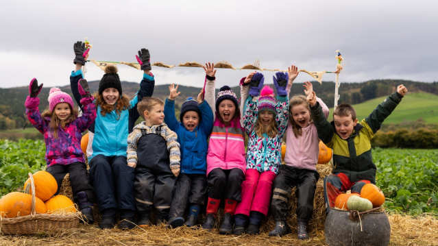 Loch Ness Pumpkins pumpkin patch at Corrimony Farm, Glenurquhart near Inverness in the Highlands