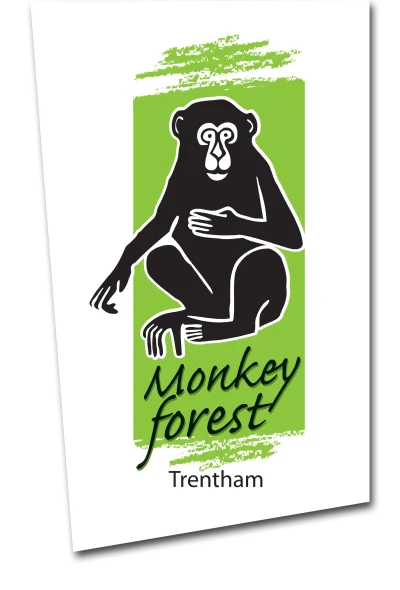 Decorative blur behind Trentham Monkey Forest logo