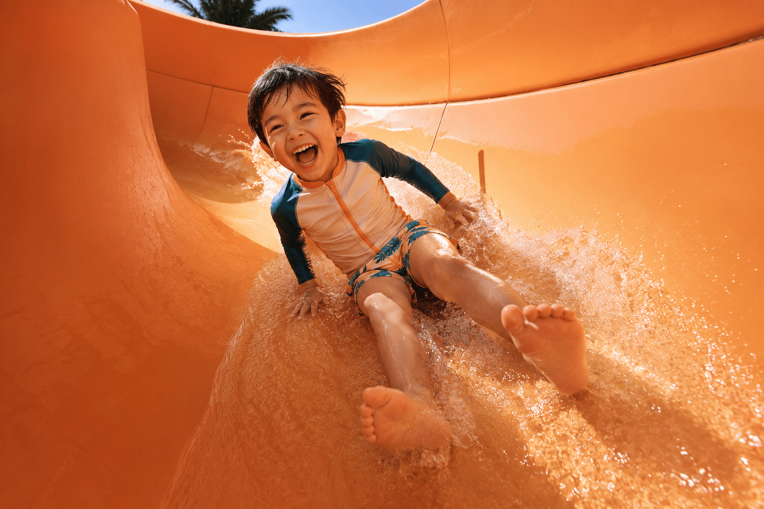 Family enjoying a TUI waterpark holiday