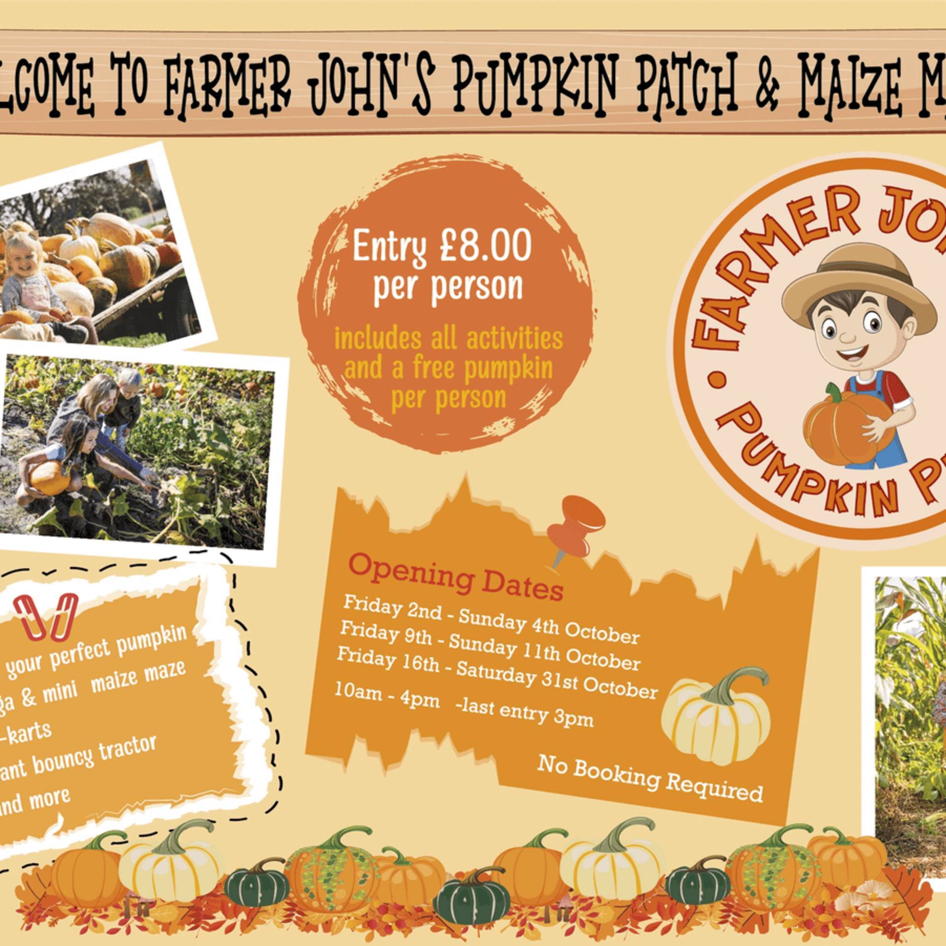 Farmer John's Pumpkin Patch and Maize Maze, Capel St Mary